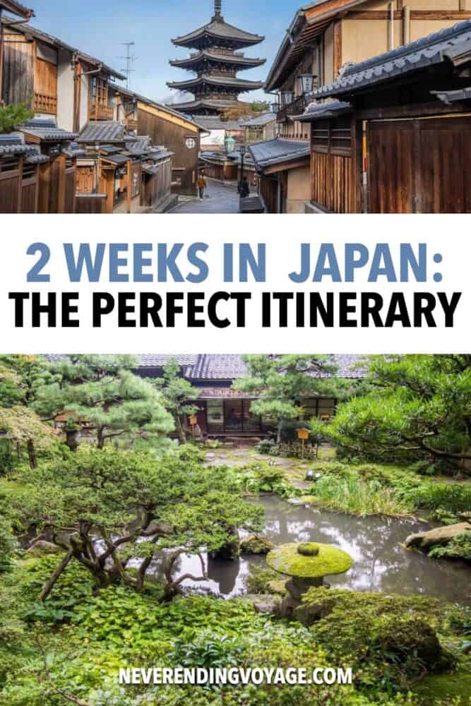 2 Week Japan Itinerary Travel Guide Pinterest pin