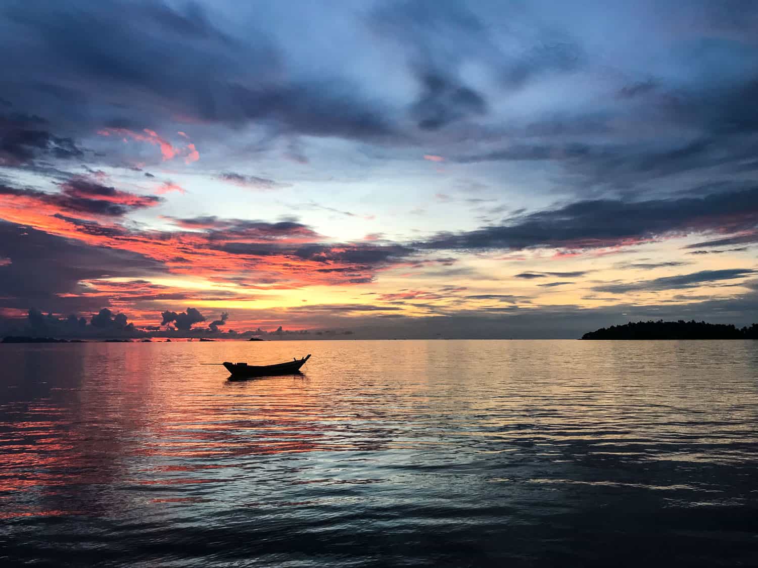 Sunset at Hin Kong Beach, Koh Phangan