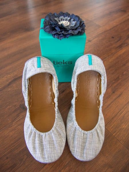 My brand new Silver Lake Vegan Tieks (and the lovely box they came in)