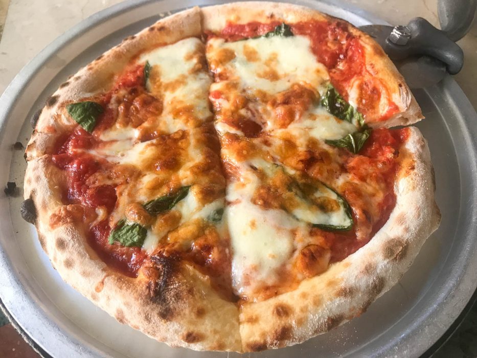 Pizza at Ristorante di Canaletto at Tokyo DisneySea, one of the few restaurants with vegetarian options