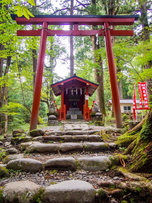 The quiet Takino shrine in Nikko on our two week trip to Japan