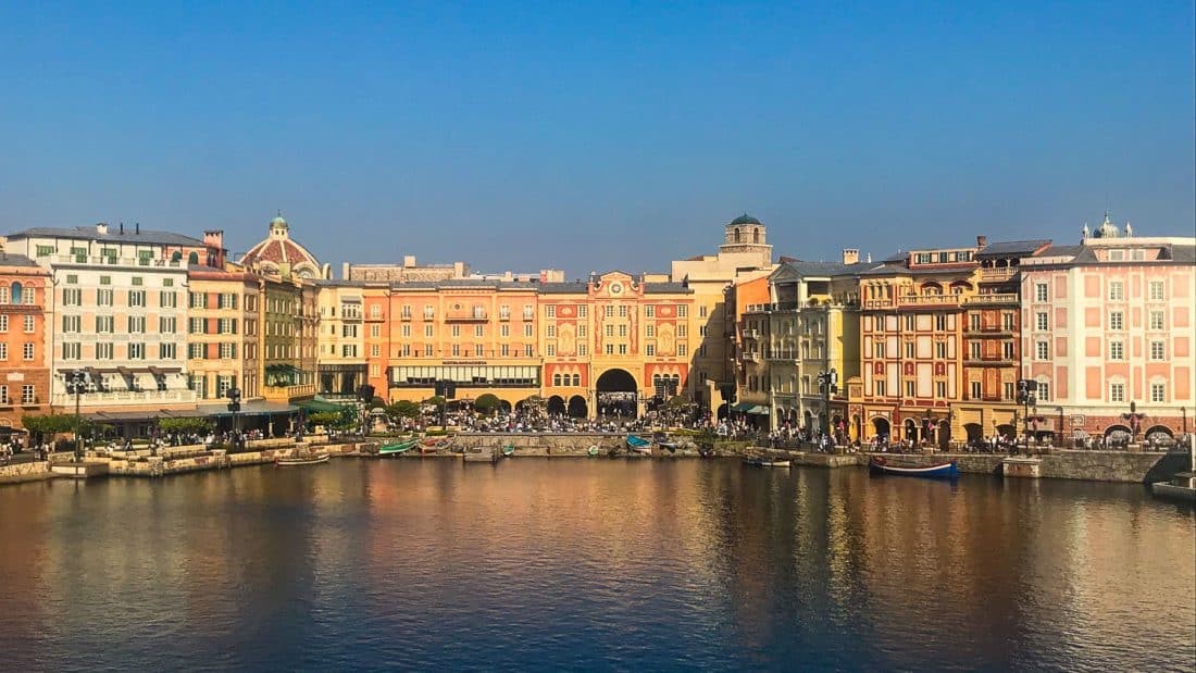 The view of Mediterranean Harbor from the Fortress at Tokyo Disneysea