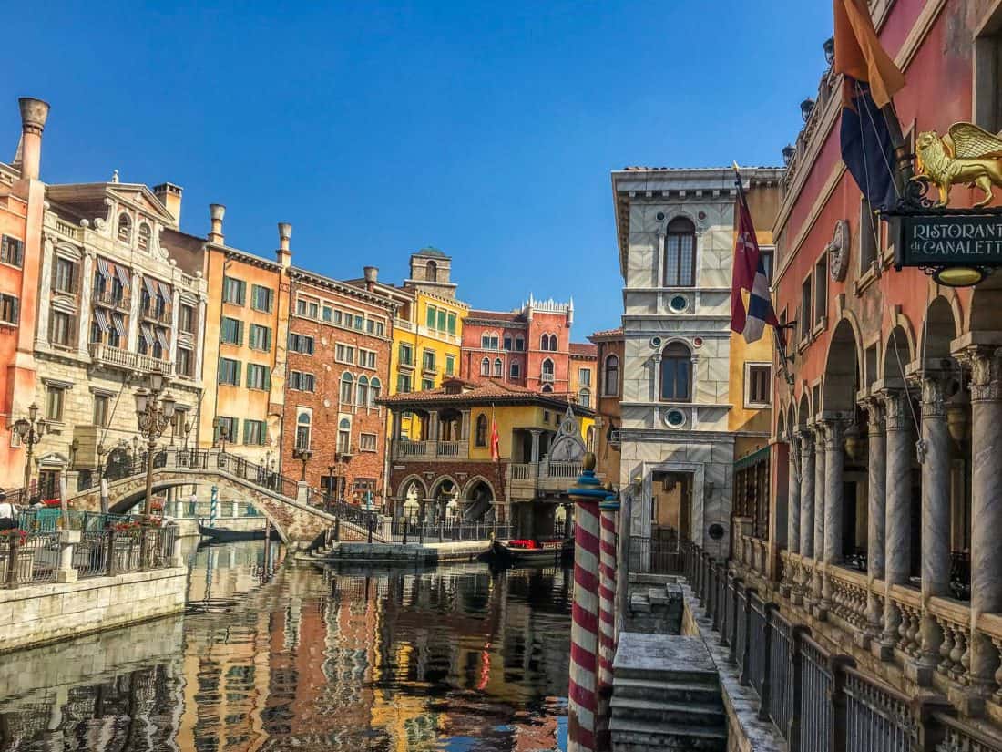 Ristorante di Canaletto in the Venice canals, one of the best restaurants at Disneysea