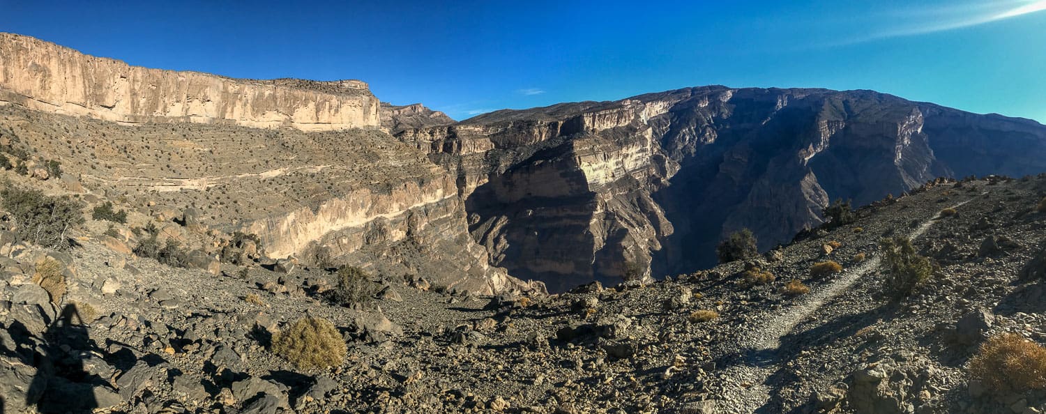 View from Balcony Walk, Jebel Shams in Oman