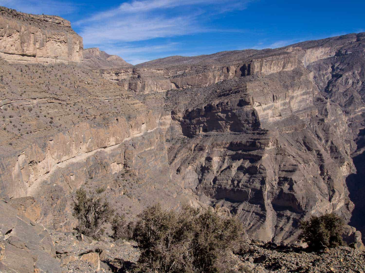 The view on the Balcony Walk at Jebel Shams, one of the best things to do in Oman