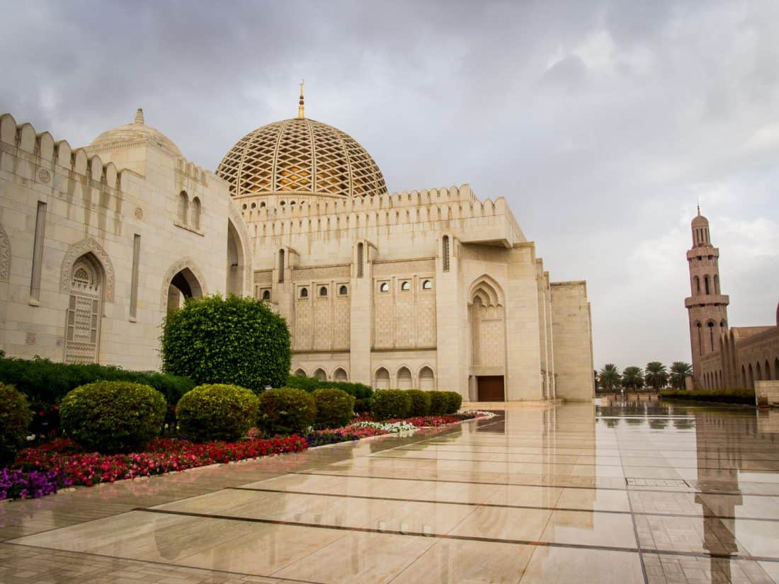 Grand Mosque Muscat in the rain