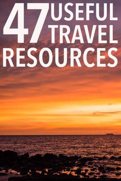 The ultimate list of travel resources to plan your perfect trip including finding the cheapest flights and accommodation, the best luggage and gear for packing light, travel insurance, travel technology tools, and lots more.