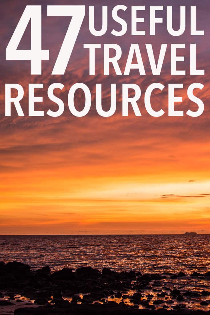 The ultimate list of travel resources to plan your perfect trip including finding the cheapest flights and accommodation, the best luggage and gear for packing light, travel insurance, travel technology tools, and lots more.