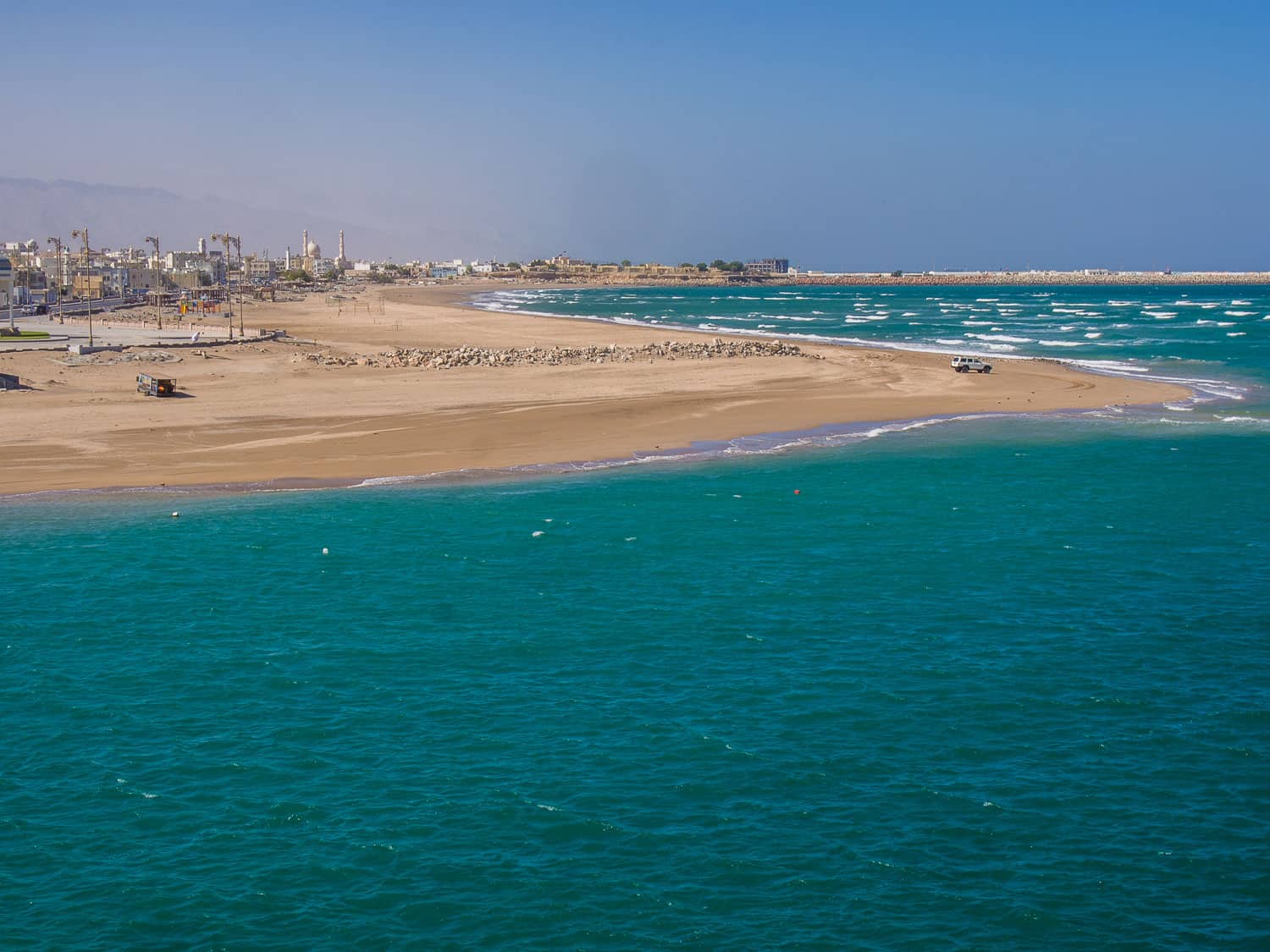Blue waters at Sur beach, Oman