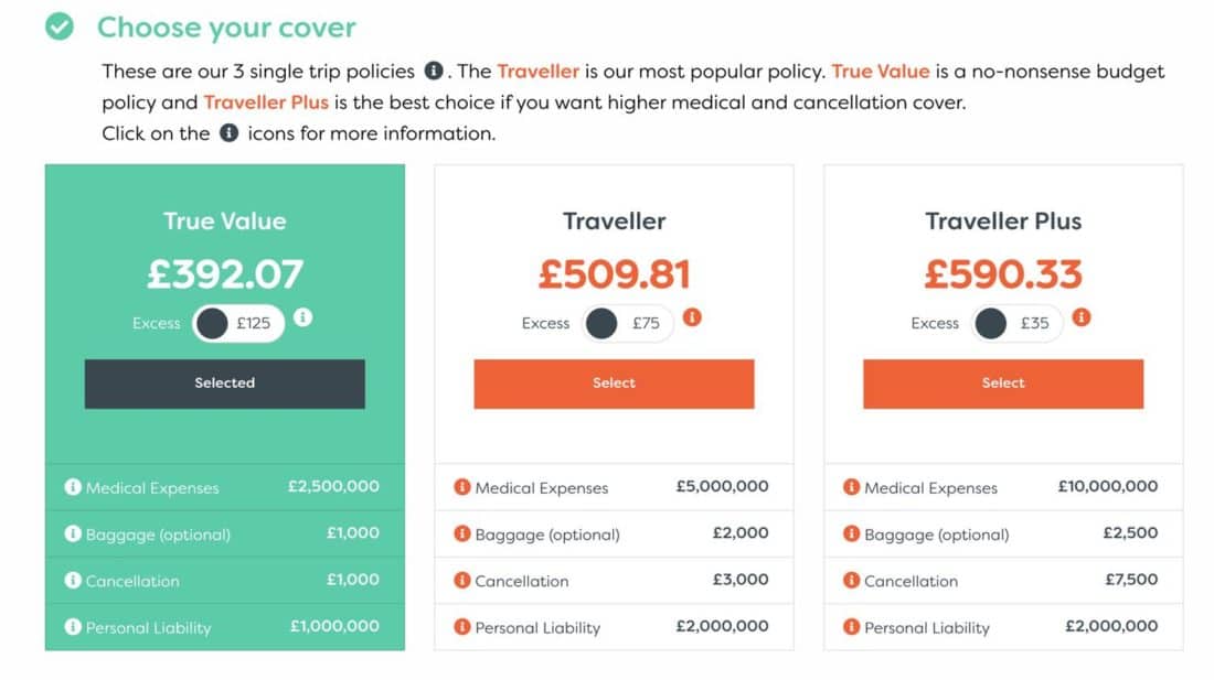 True Traveller backpacker insurance quote