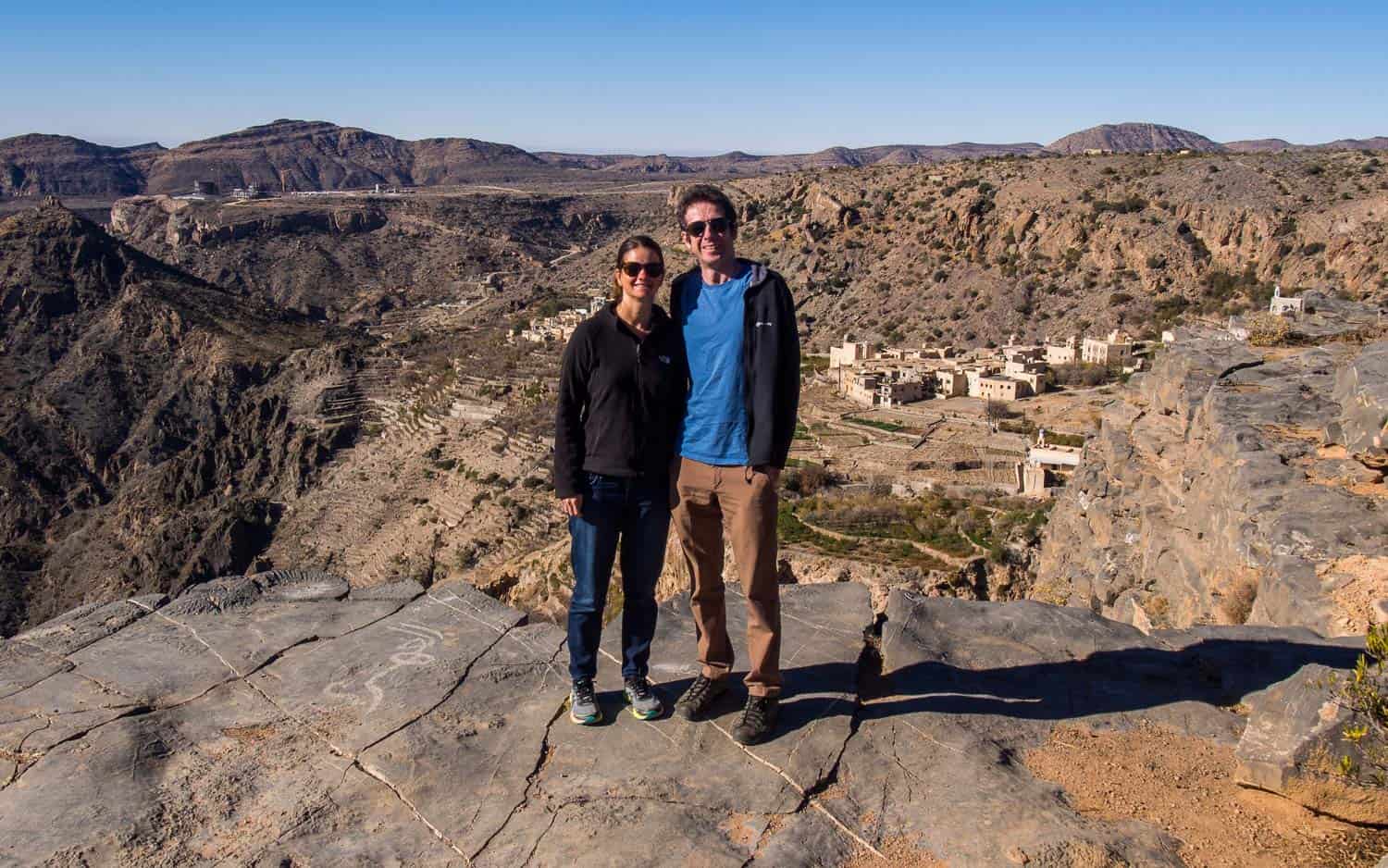 Erin and Simon at Jebel Akhdar, Oman
