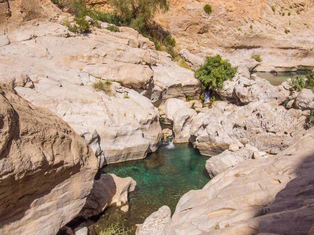 Upper pools at Wadi Bani Khalid, Oman