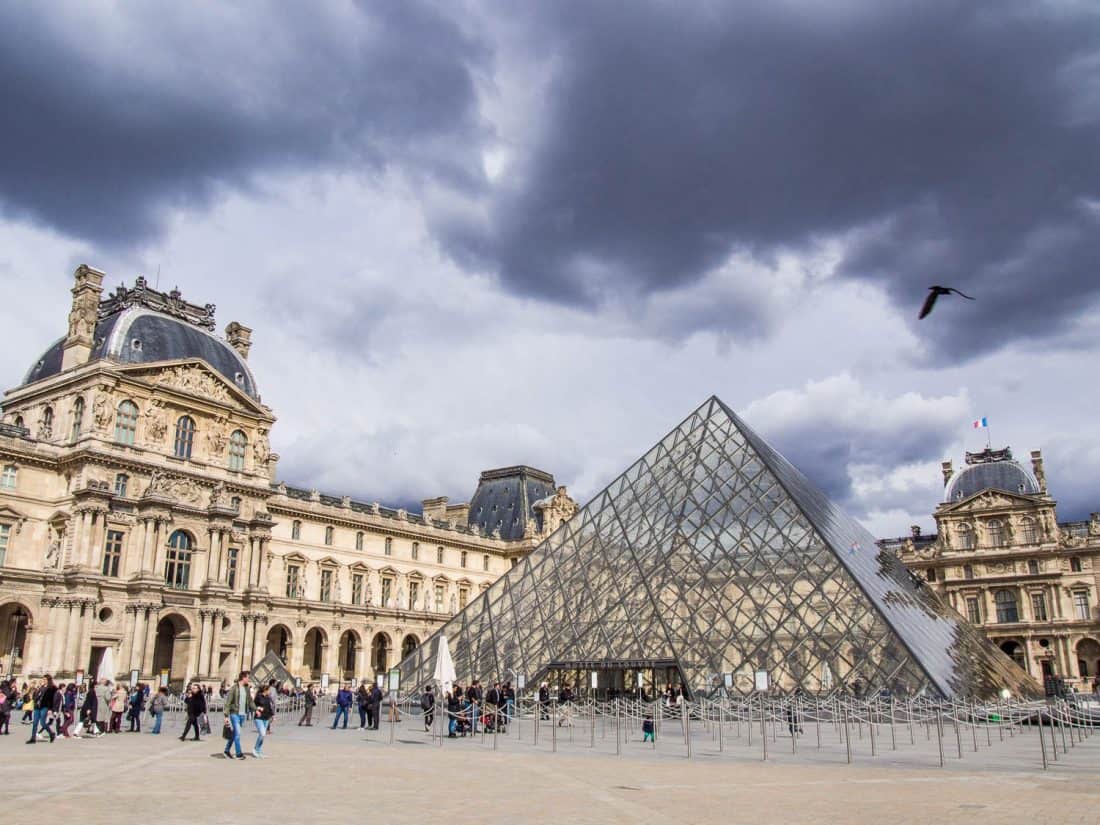 The iconic Louvre pyramid, Paris, France