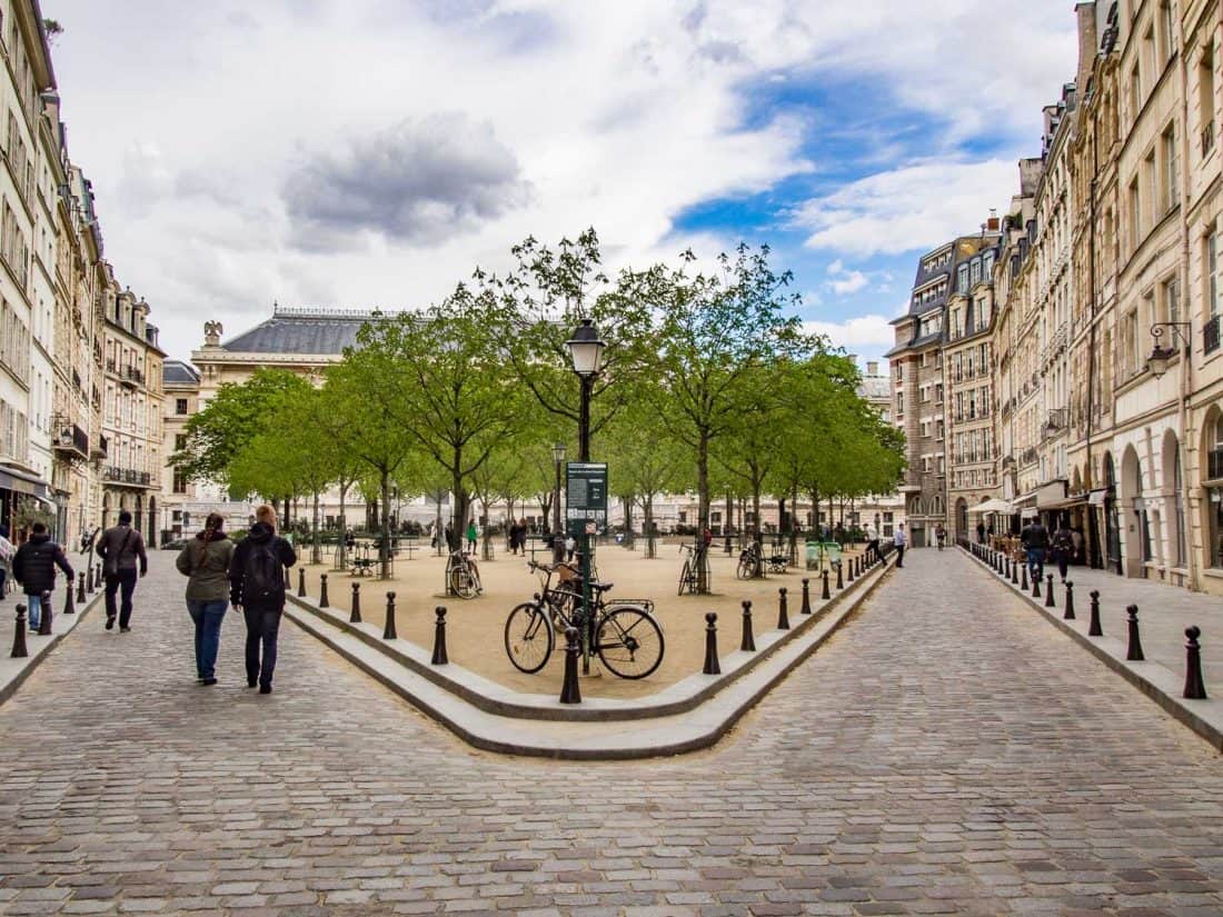 Place Dauphine on Île de la Cité near Notre Dame, Paris, France