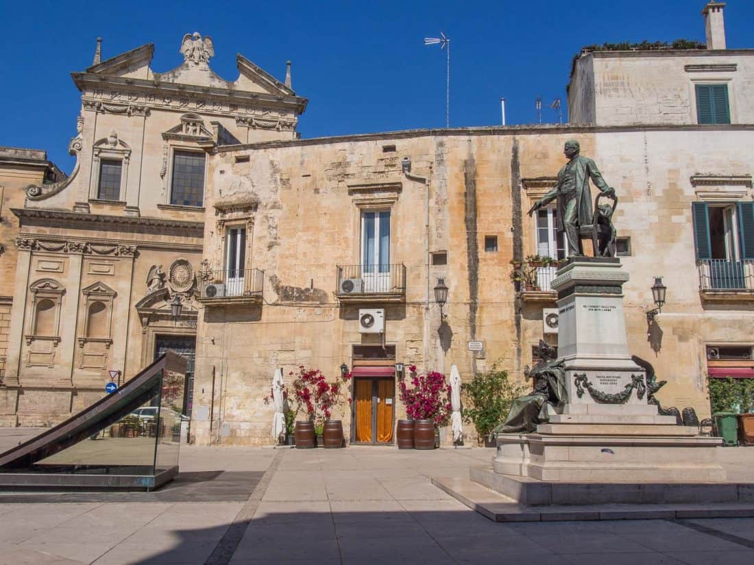 One of our favourite piazzas in Lecce, Italy