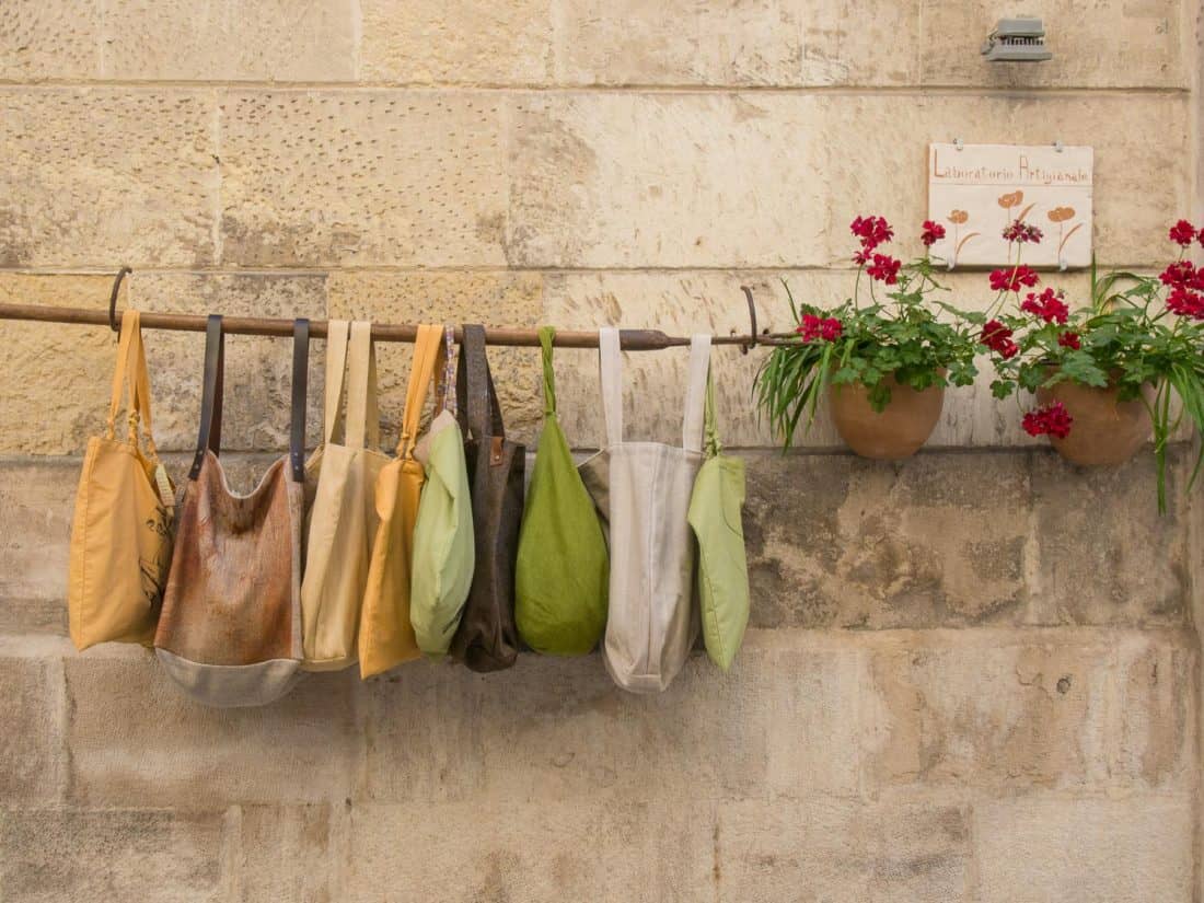 Clothes and souvenir shopping in Lecce, Italy