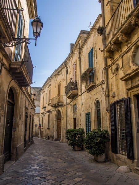 Our street in Lecce, Puglia, Italy