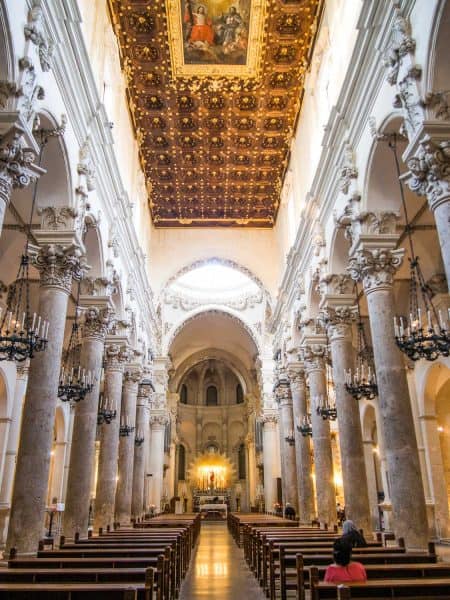 The interior of Basilica di Santa Croce in Lecce, Puglia, Italy