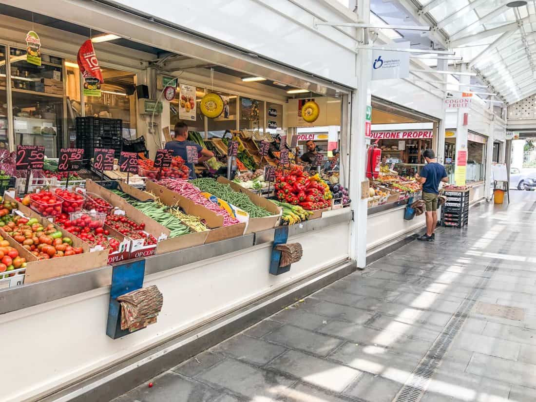 Vegetable stall in Testaccio market, Rome, Italy