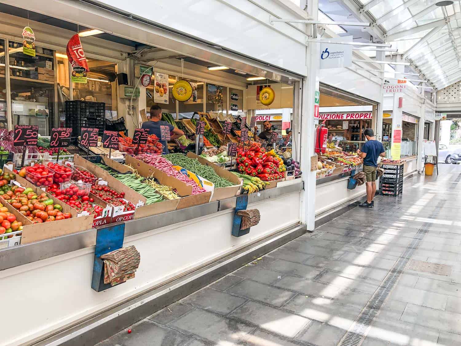 Vegetable stall in Testaccio market, Rome