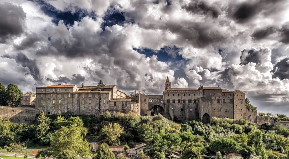 The Papal Palace overlooking Viterbo, Italy