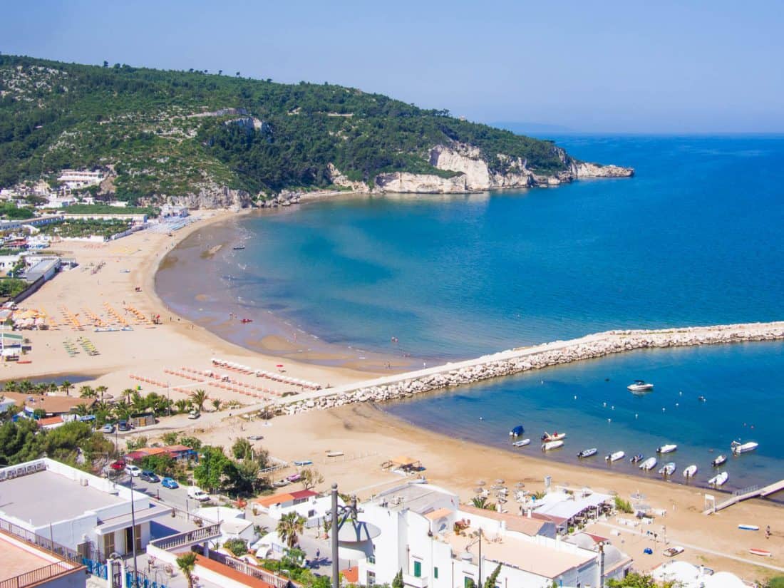 Peschici beach on the Gargano, Italy