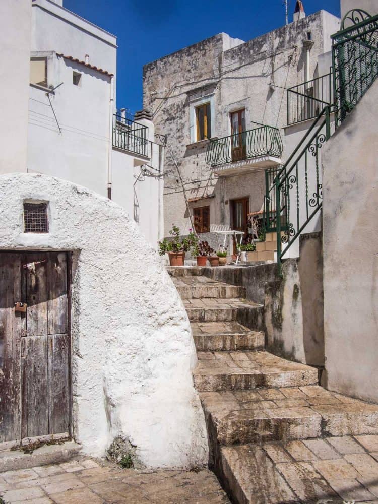 Peschici old town in the Gargano peninsula of Puglia, Italy