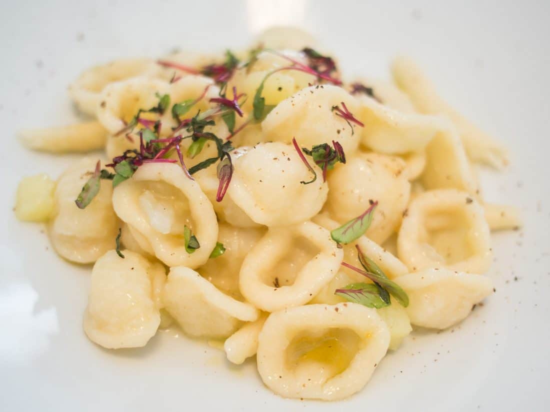 Pasta at Li Jalantuumene restaurant in Monte Sant'Angelo in the Gargano Italy