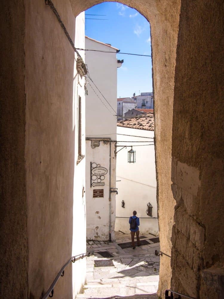 Junno neighbourhood of Monte Sant'Angelo in the Gargano Italy, a peninsula in Puglia