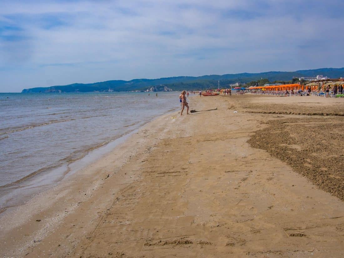 Castello Beach (also known as Scialara or Pizzomunno beach) in Vieste Italy