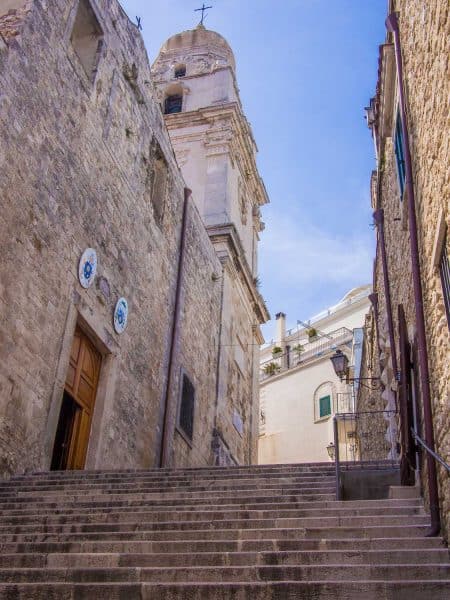 Vieste Cathedral in Vieste Old Town, Puglia, Italy