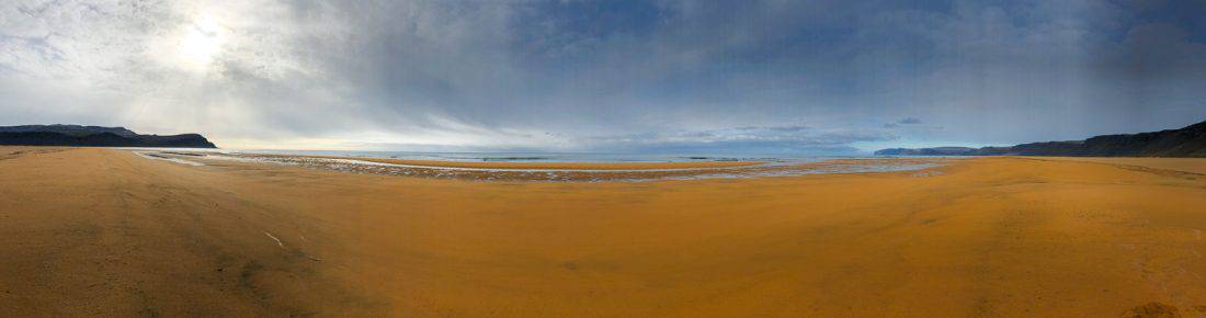 Rauðasandur Beach panorama, Iceland Westfjords