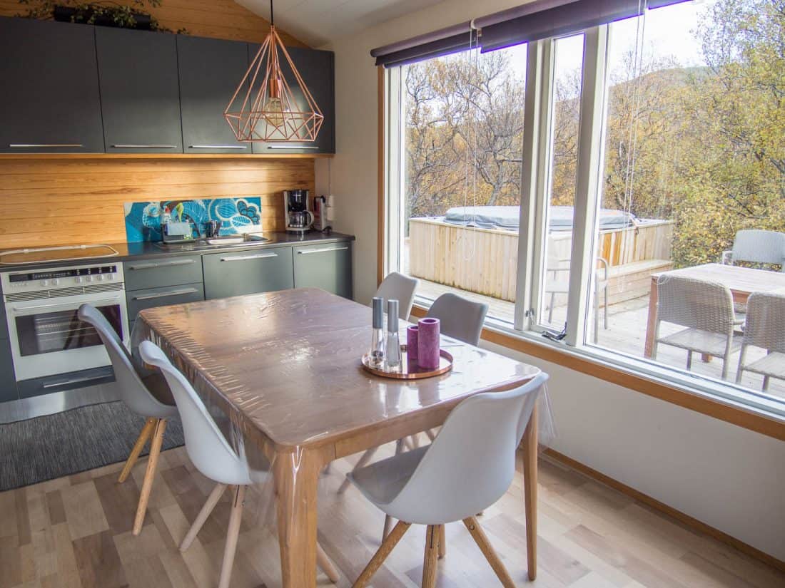 Kitchen, Airbnb cabin in Husafell, Iceland