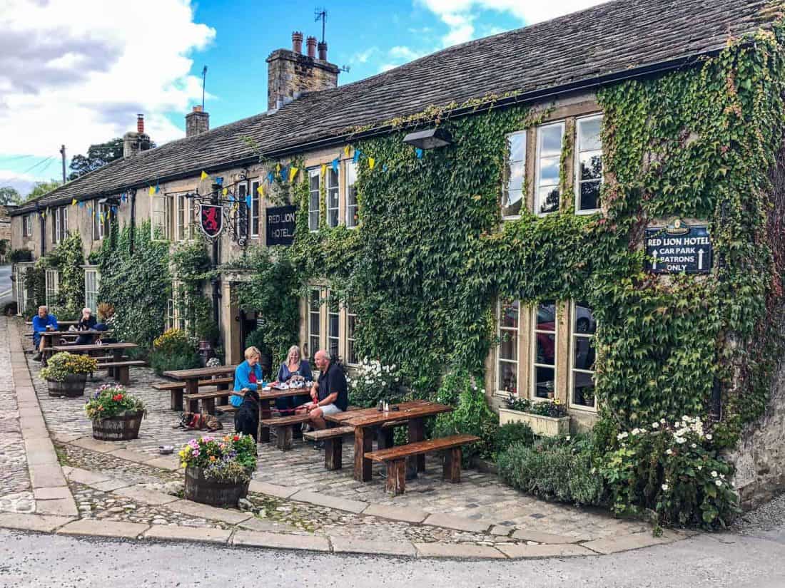 The Red Lion pub in Burnsall on the Dales Way walk, Yorkshire Dales, England