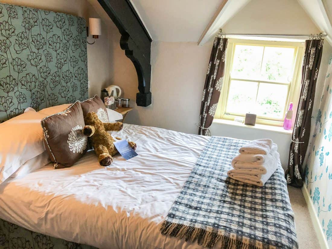 Compact double room in the Manor House annex at The Red Lion in Burnsall, Dales Way, Yorkshire Dales, England