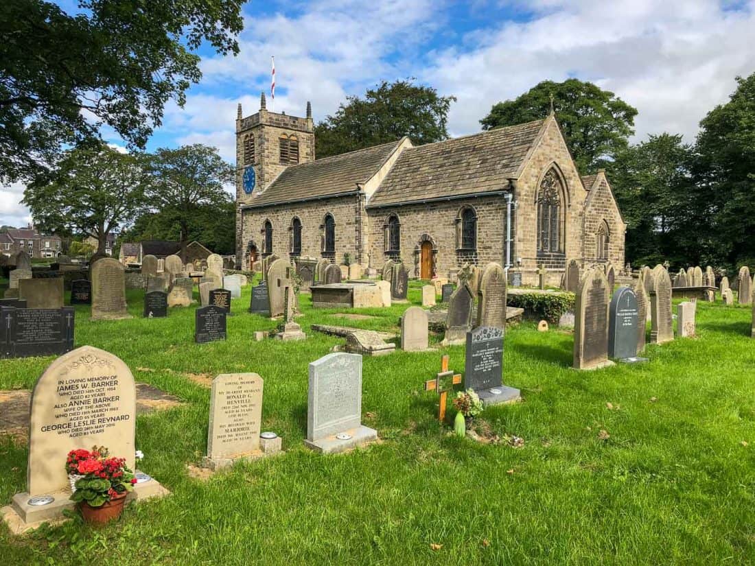 St Peter’s Church in Addingham on the Dales Way, Yorkshire Dales, England
