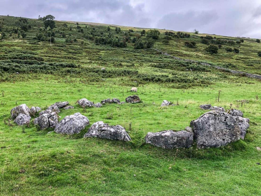 Bronze Age Stone circle on the Dales Way, Yorkshire Dales, England