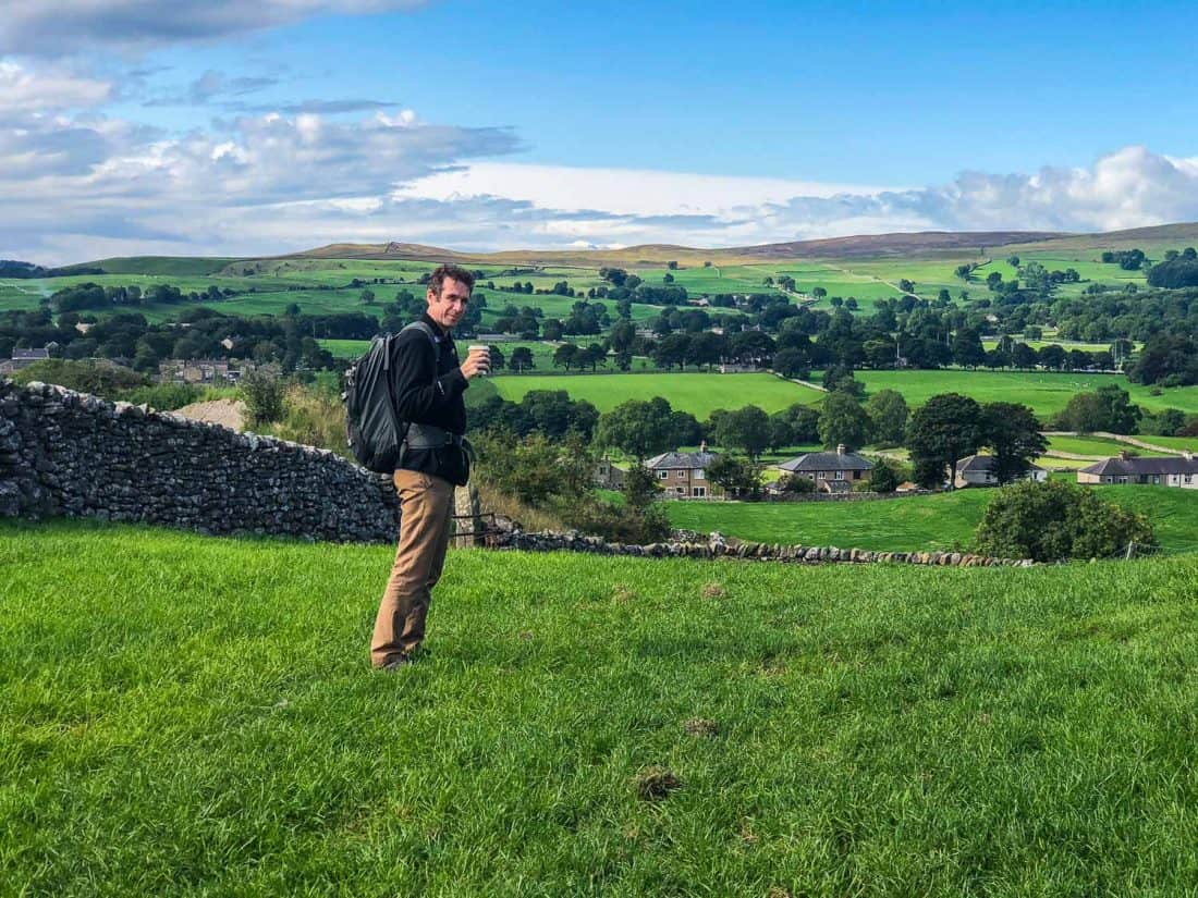 Simon in his Bluffworks trousers on the Dales Way