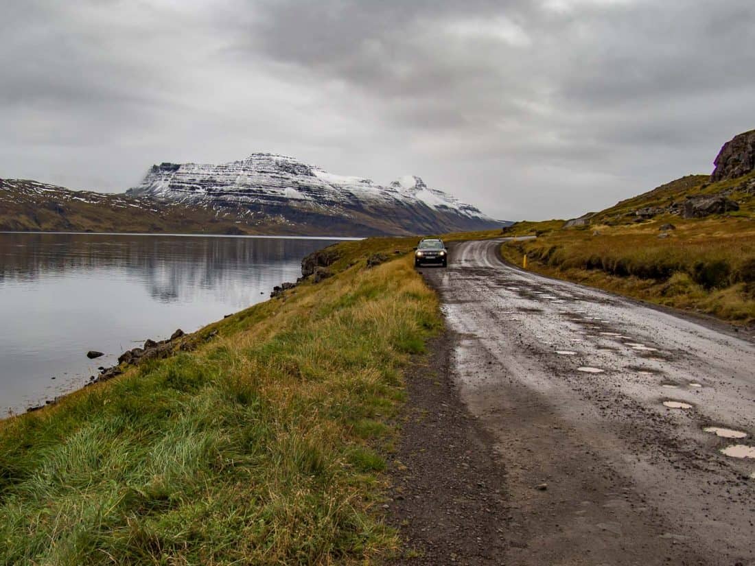 Driving the remote Strandir coast in Iceland