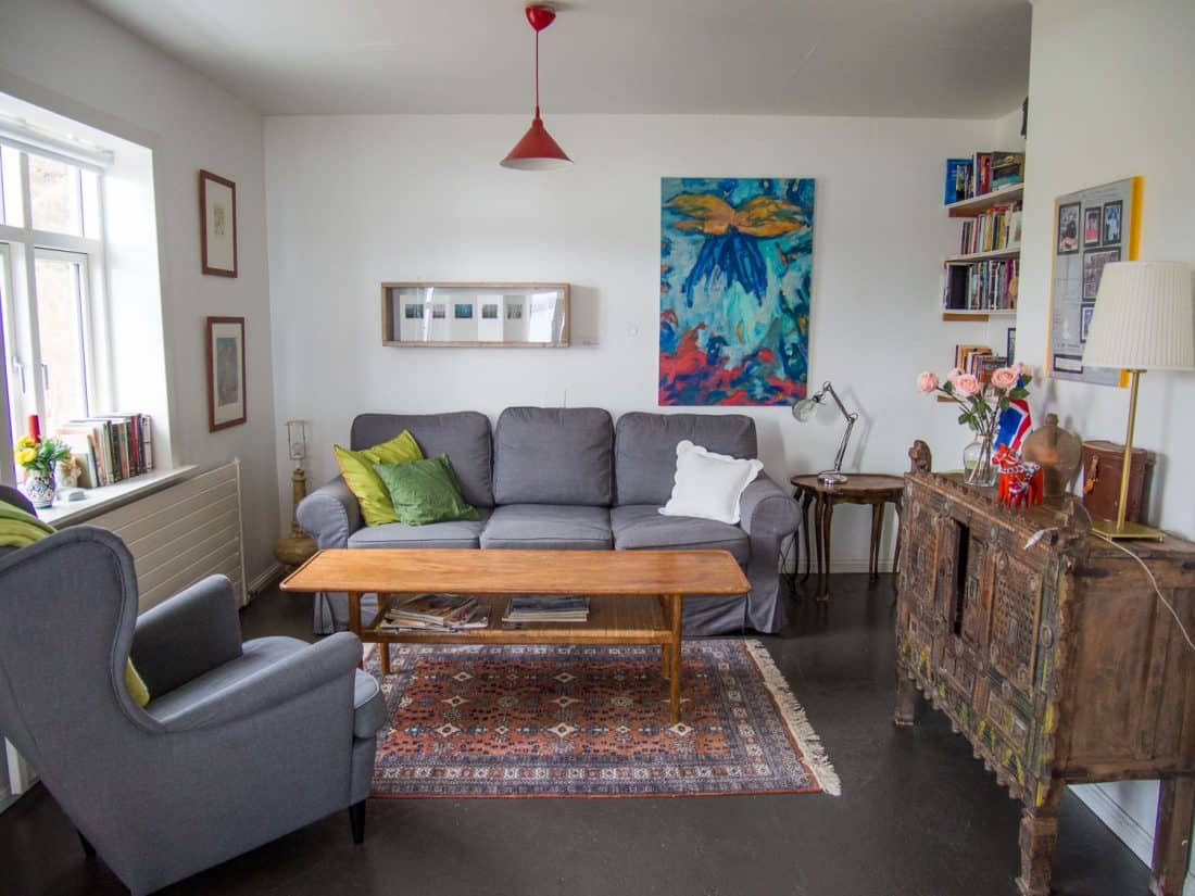 Interior of Holmavik Airbnb house in Iceland