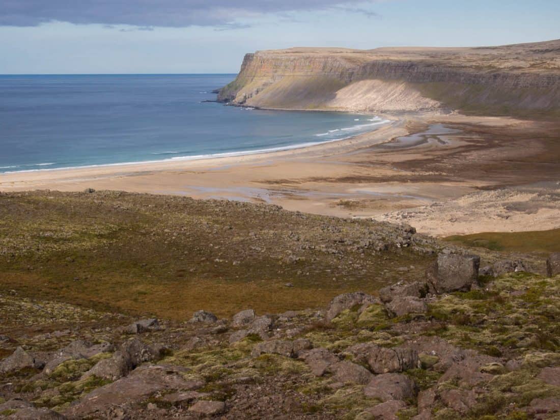 Sandy Breiðavík Beach in the Westfjords, Iceland