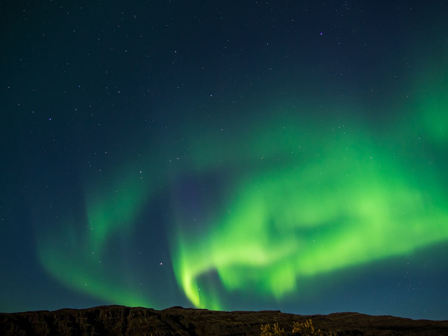 Northern Lights at Bjarkaholt in Westfjords, Iceland