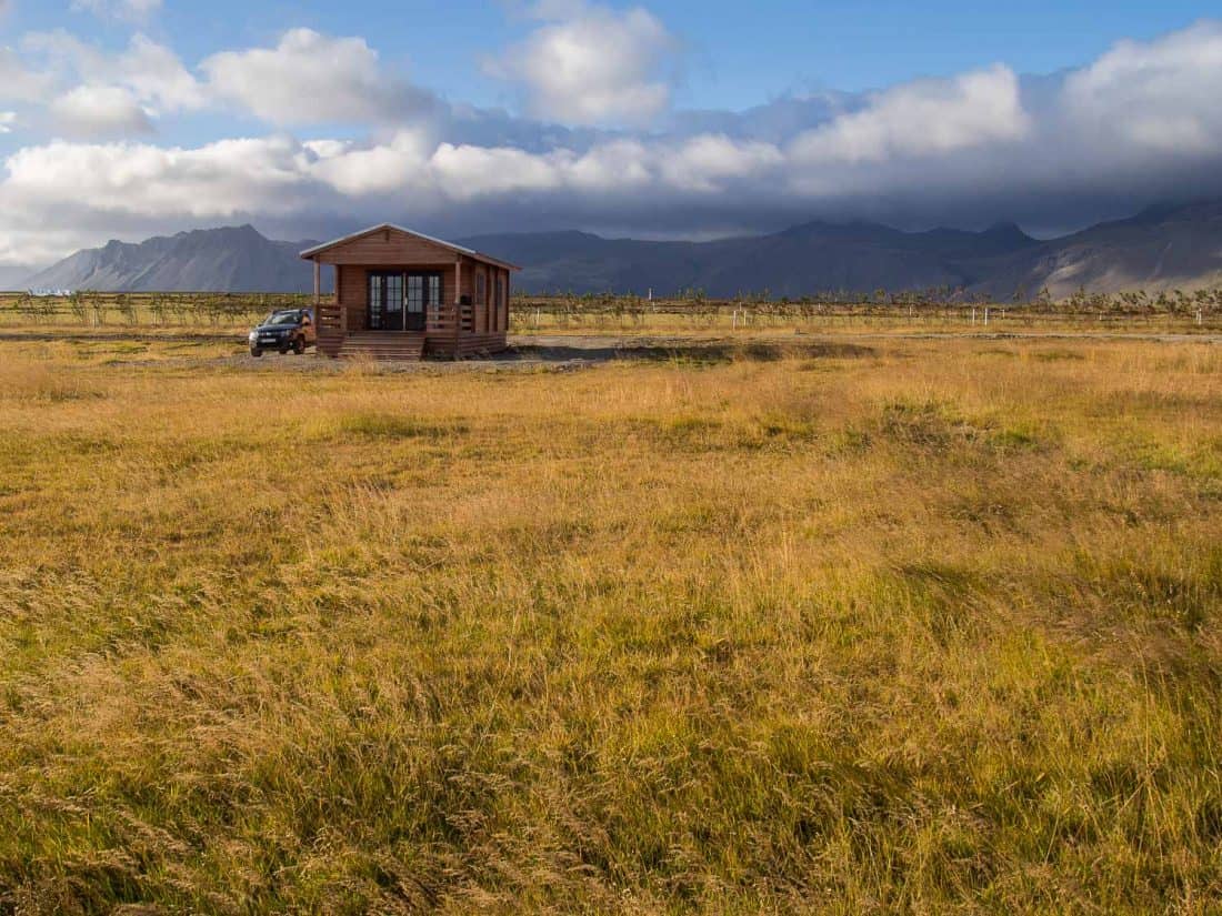 Our cabin at Tradir Guesthouse on Snaefellesness Peninsula - the most expensive item on our Iceland travel budget