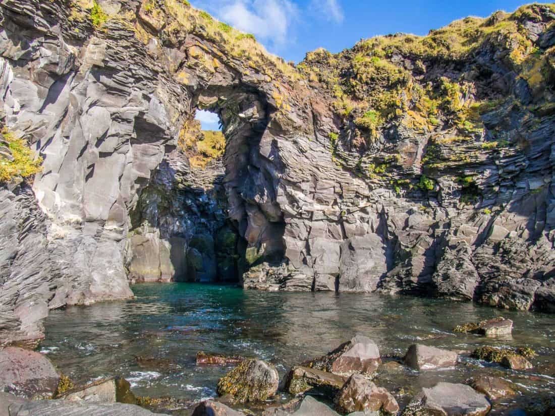 Hellnar sea cave in Iceland