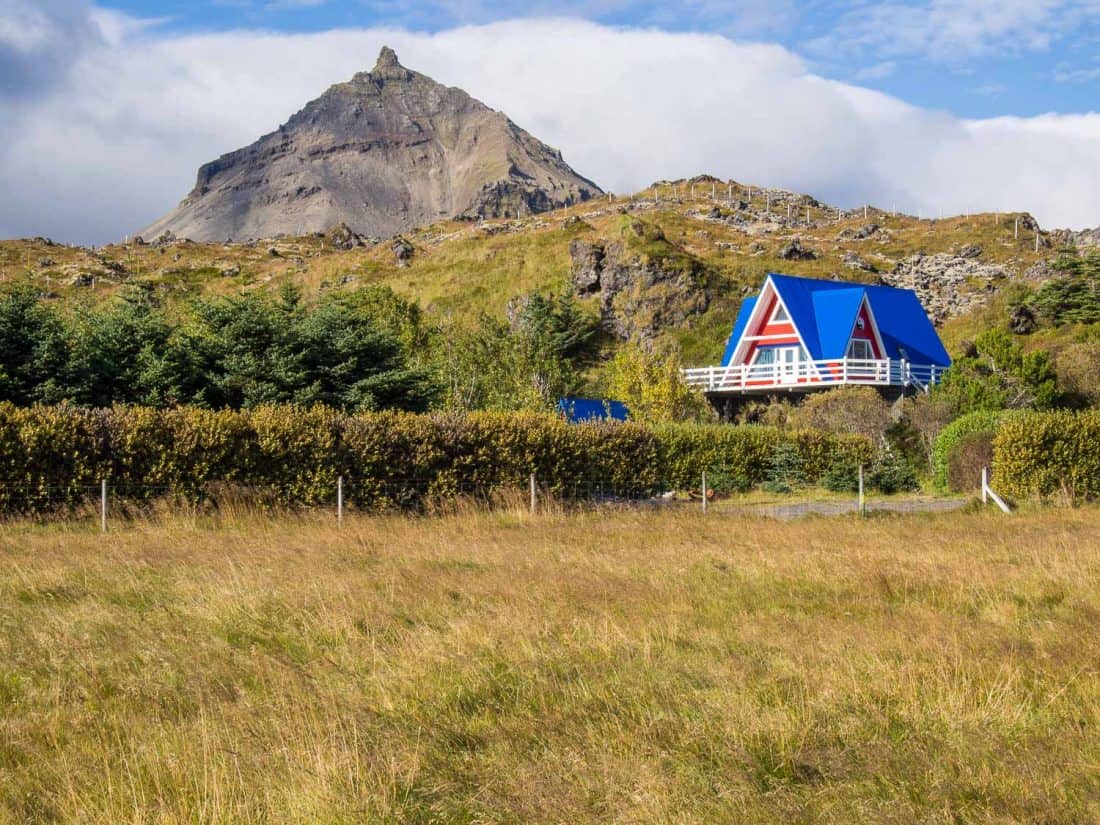 Little blue house in Hellnar, Iceland