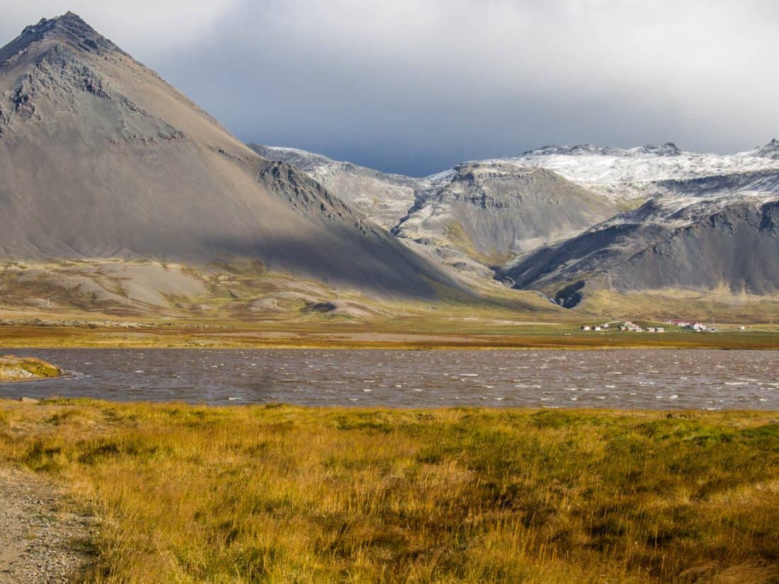 Snaefellsness mountains in September snow, Iceland