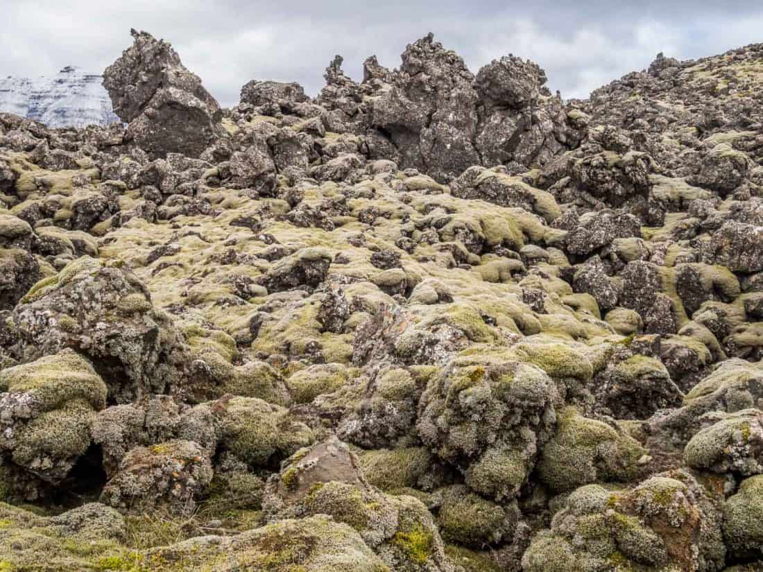 Berserkjahraun lava fields on Snaefellsness Peninsula, Iceland