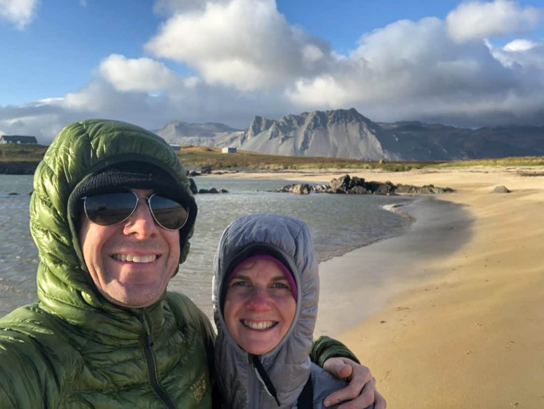 Erin and Simon, Ytri Tunga seal beach, Iceland