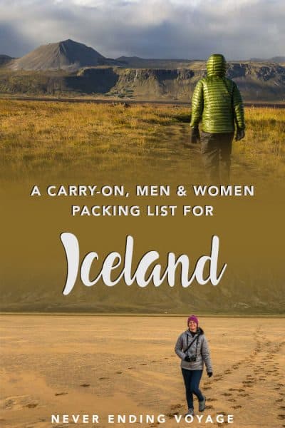 Can you really pack for Iceland carry-on only in the colder months? Yes! We did it, and here's what we brought and how exactly we fit everything. #iceland #icelandpacking #carryononlypacking #packlight