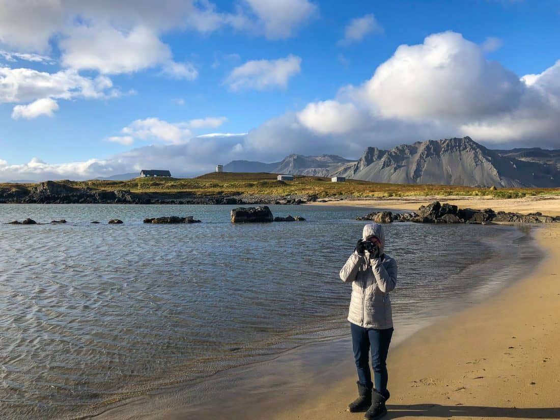 Wearing my boots instead of hiking shoes in Iceland